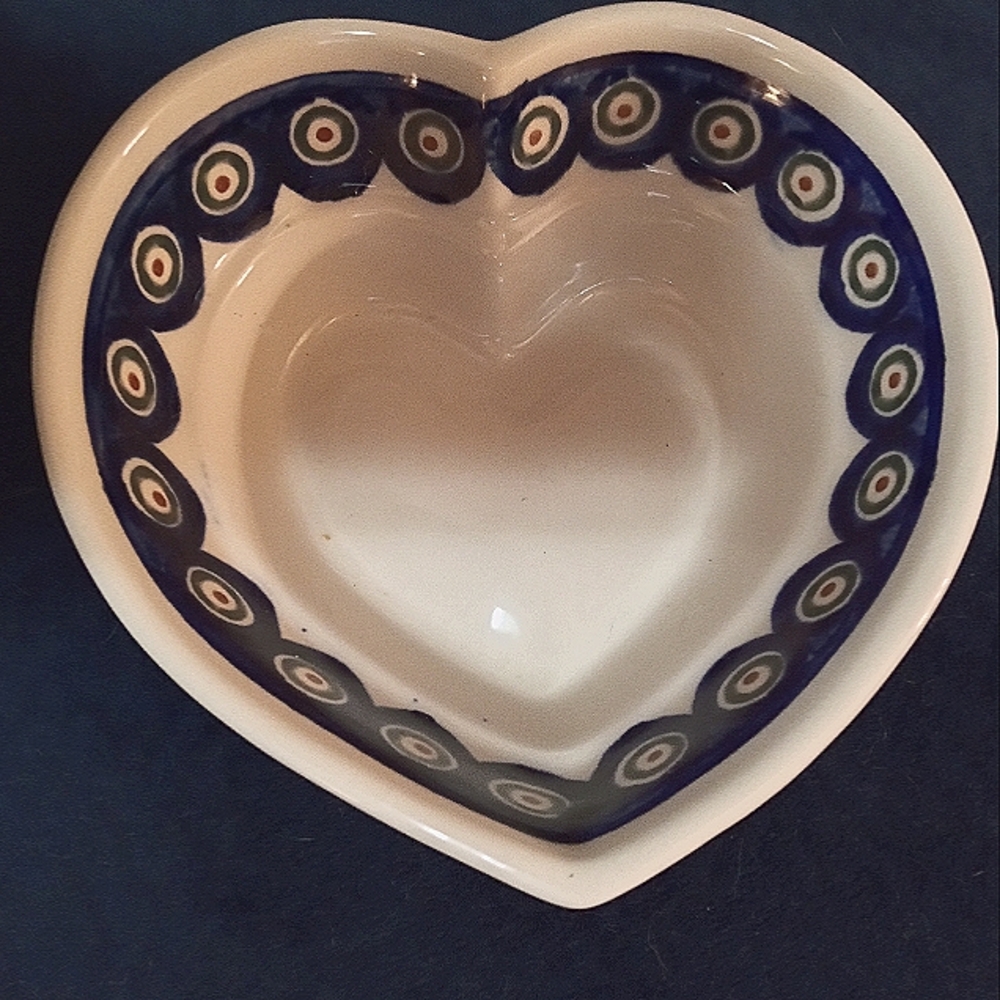 Boleslawiec heartshaped bowl